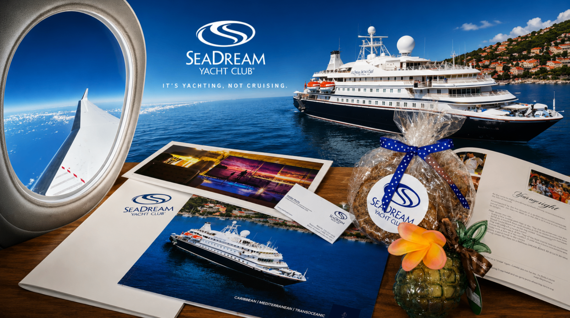 SeaDream Yacht Club welcome amenities and yacht brochure